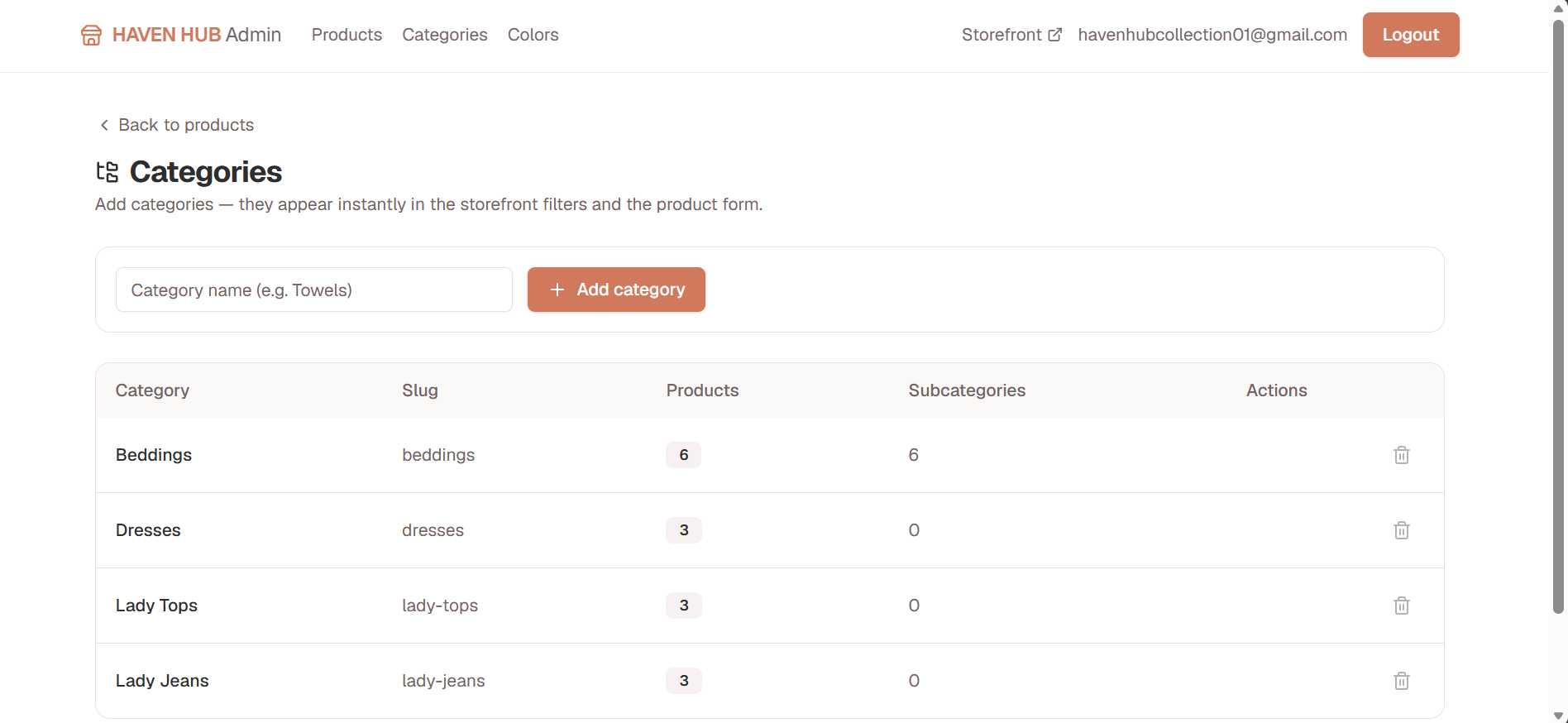 Haven Hub Collection — Business Management Platform screenshot